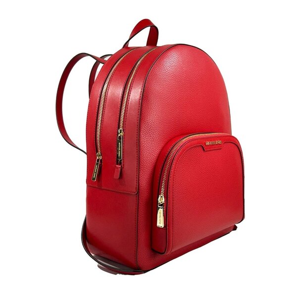 NEW Michael Kors Jaycee Large Red Leather Backpack Bookbag School Womens NWT - Picture 7 of 7